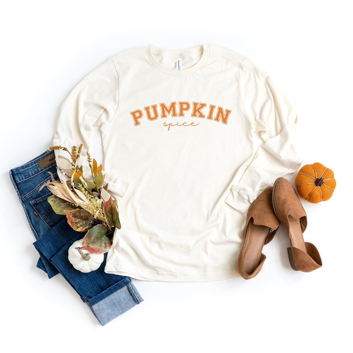 Carved Pumpkin Spice | Long Sleeve Crew Neck