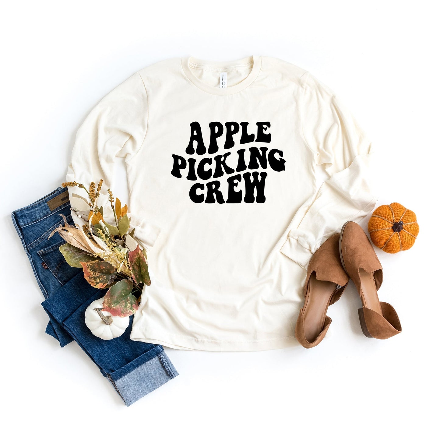 Apple Picking Crew Wavy | Long Sleeve Crew Neck