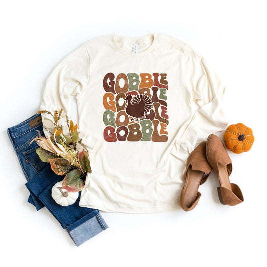 Gobble Turkey | Long Sleeve Crew Neck