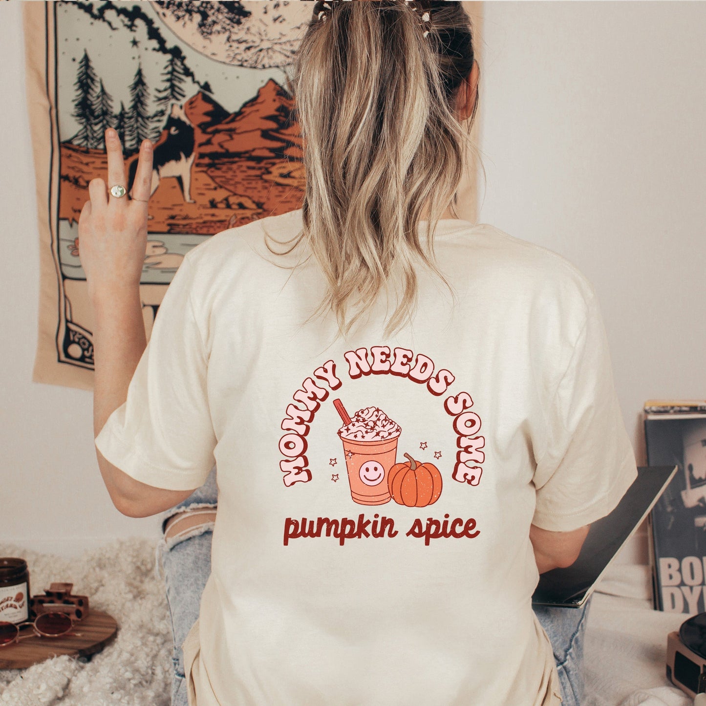 Retro Mommy Needs Some Pumpkin Spice | Short Sleeve Crew Neck