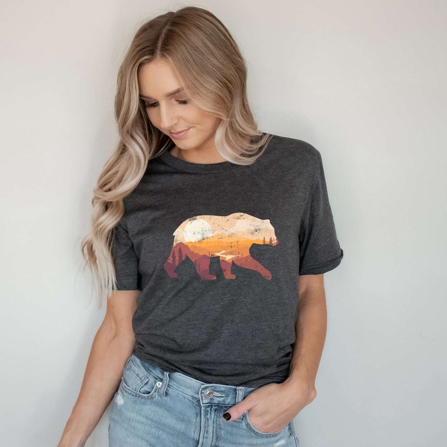 Bear Sunset Valley | Short Sleeve Graphic Tee