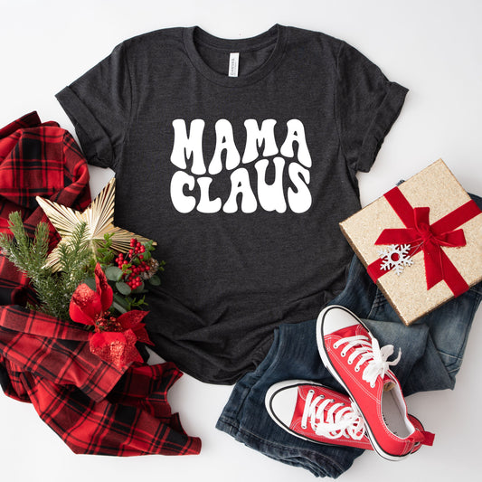 Mama Claus Wavy | Short Sleeve Crew Neck