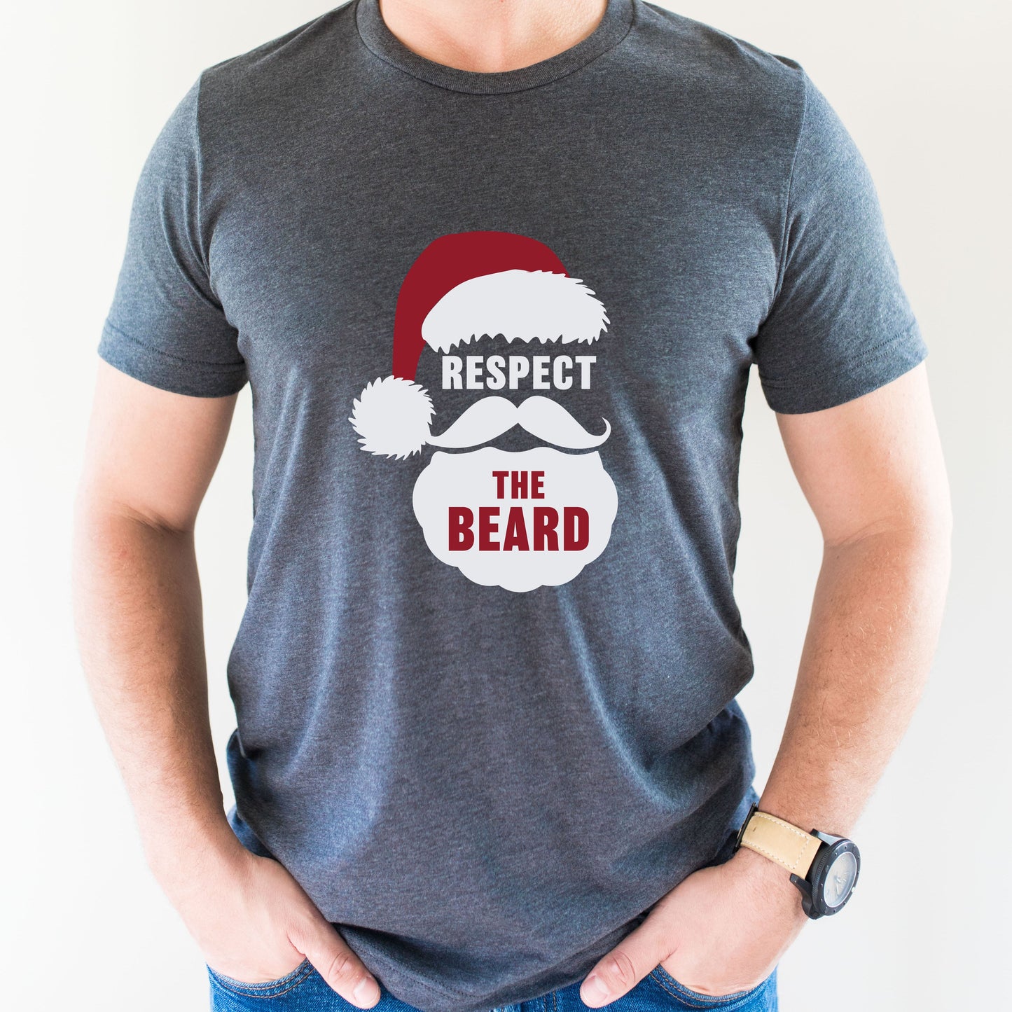 Respect The Beard Santa | Short Sleeve Crew Neck