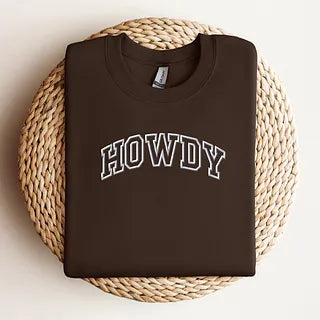 Embroidered Howdy Varsity Outline | Sweatshirt