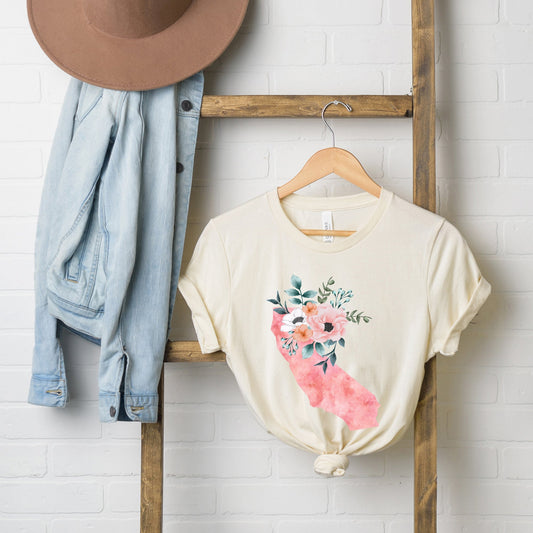California Watercolor | Short Sleeve Crew Neck | State Tee