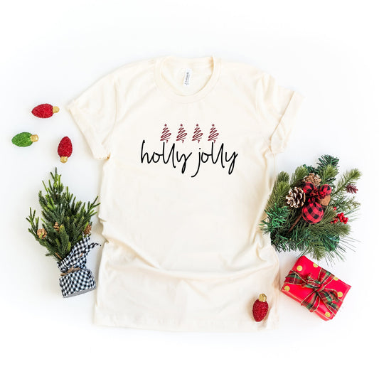Holly Jolly Trees | Short Sleeve Crew Neck