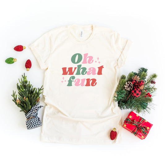 Retro Oh What Fun | Short Sleeve Crew Neck