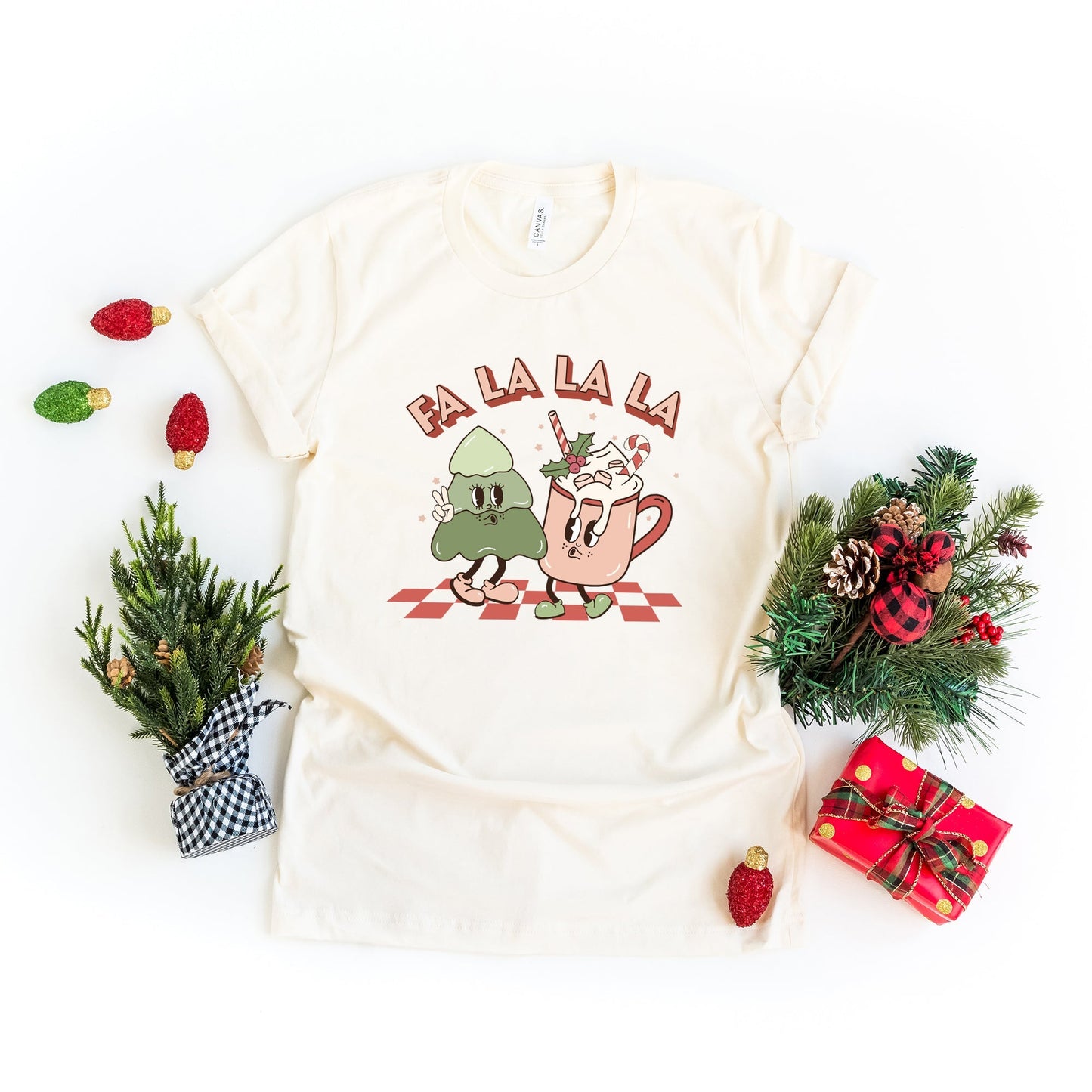 Retro Fa La La  | Short Sleeve Crew Neck