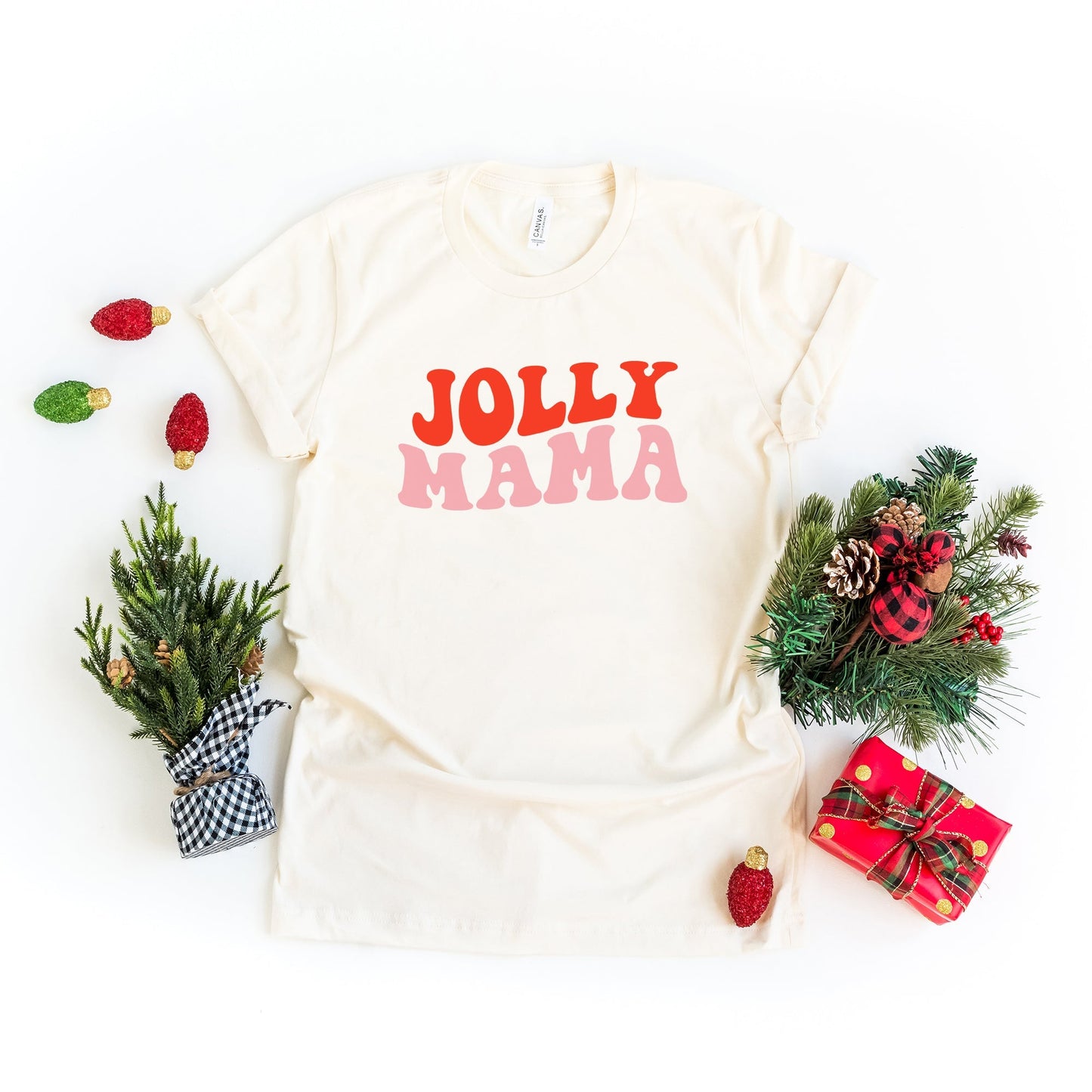 Jolly Mama Wavy | Short Sleeve Crew Neck