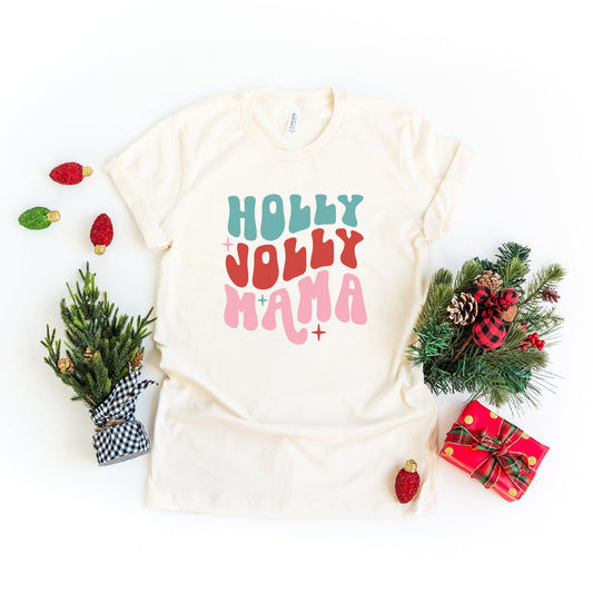 Holly Jolly Mama Bold | Short Sleeve Crew Neck