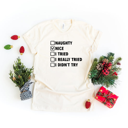 Nice-Nice List | Short Sleeve Crew Neck