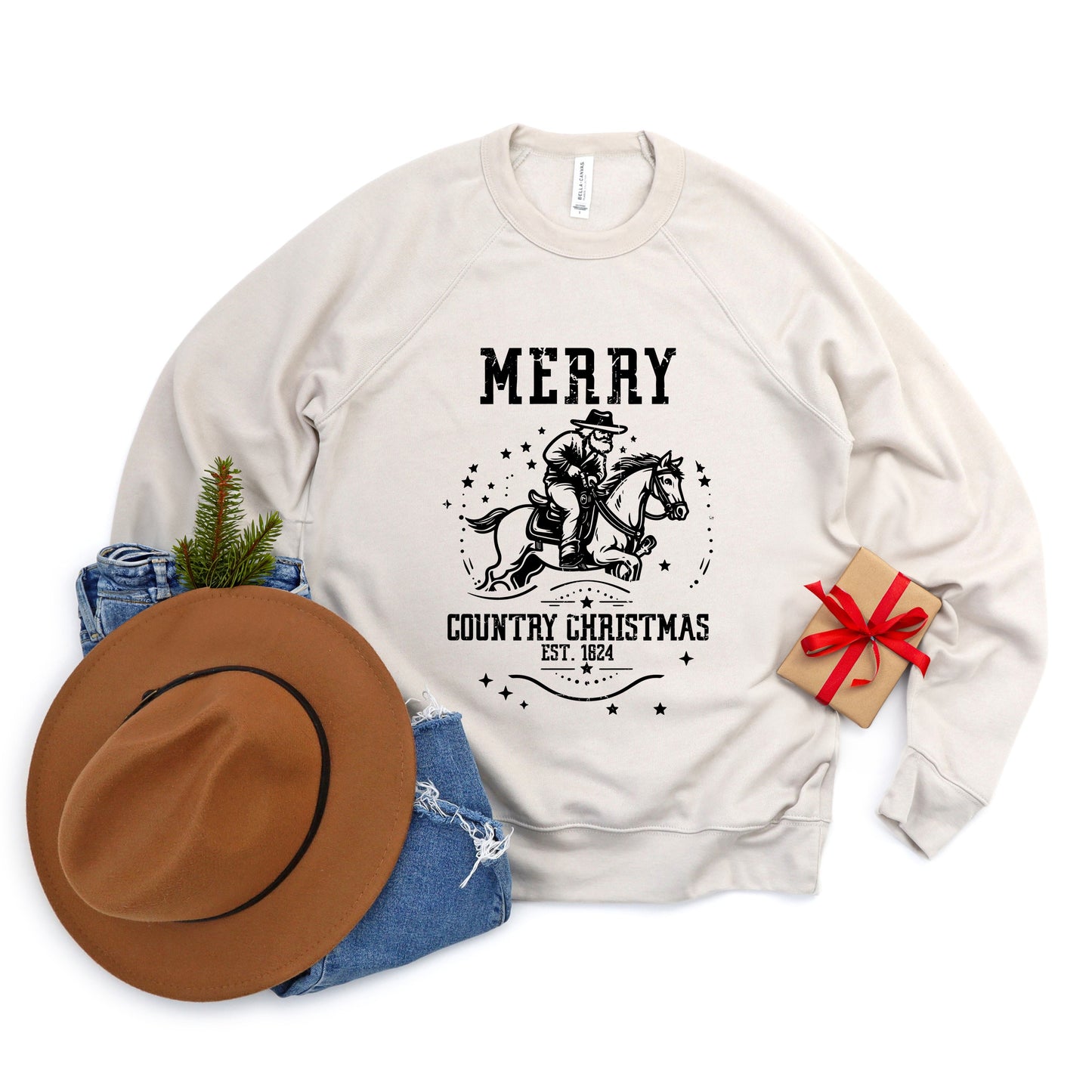 Merry Country Christmas | Bella Canvas Sweatshirt