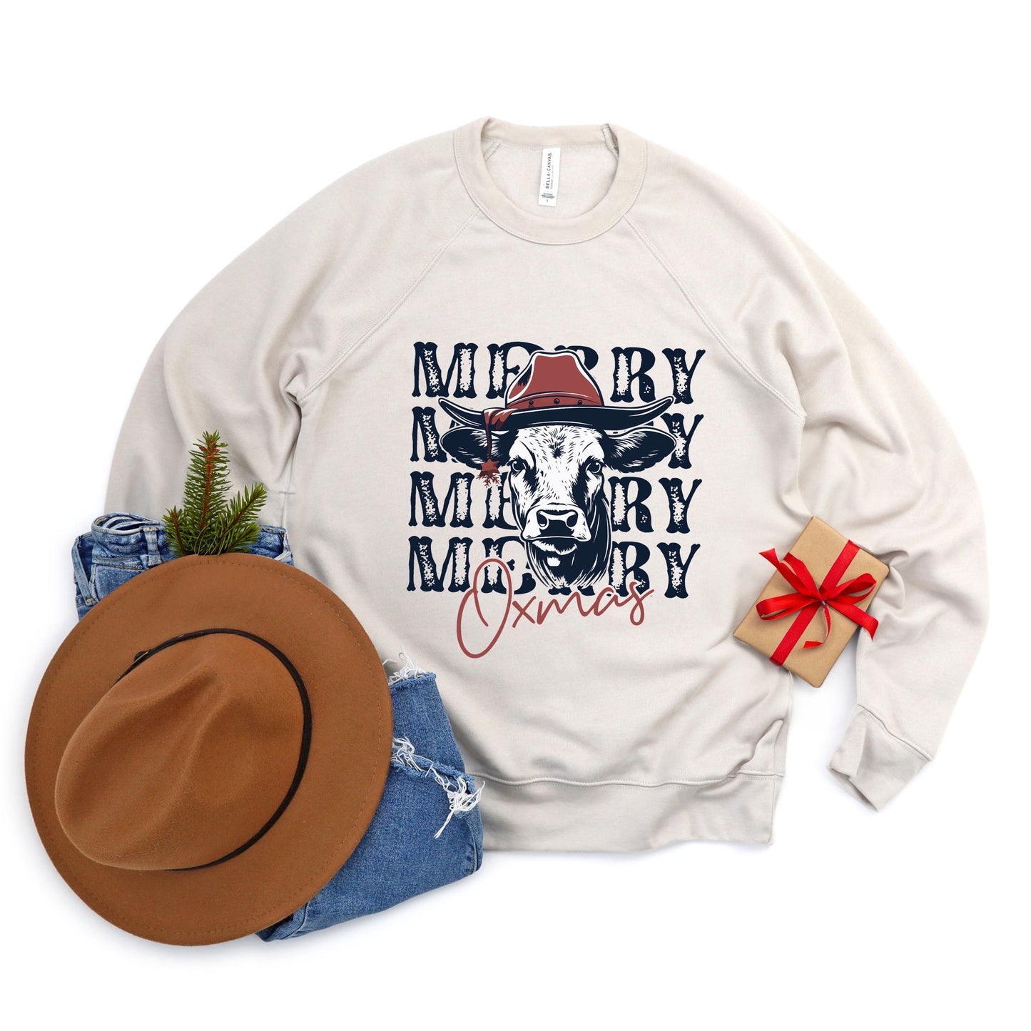 Merry Oxmas | Bella Canvas Sweatshirt
