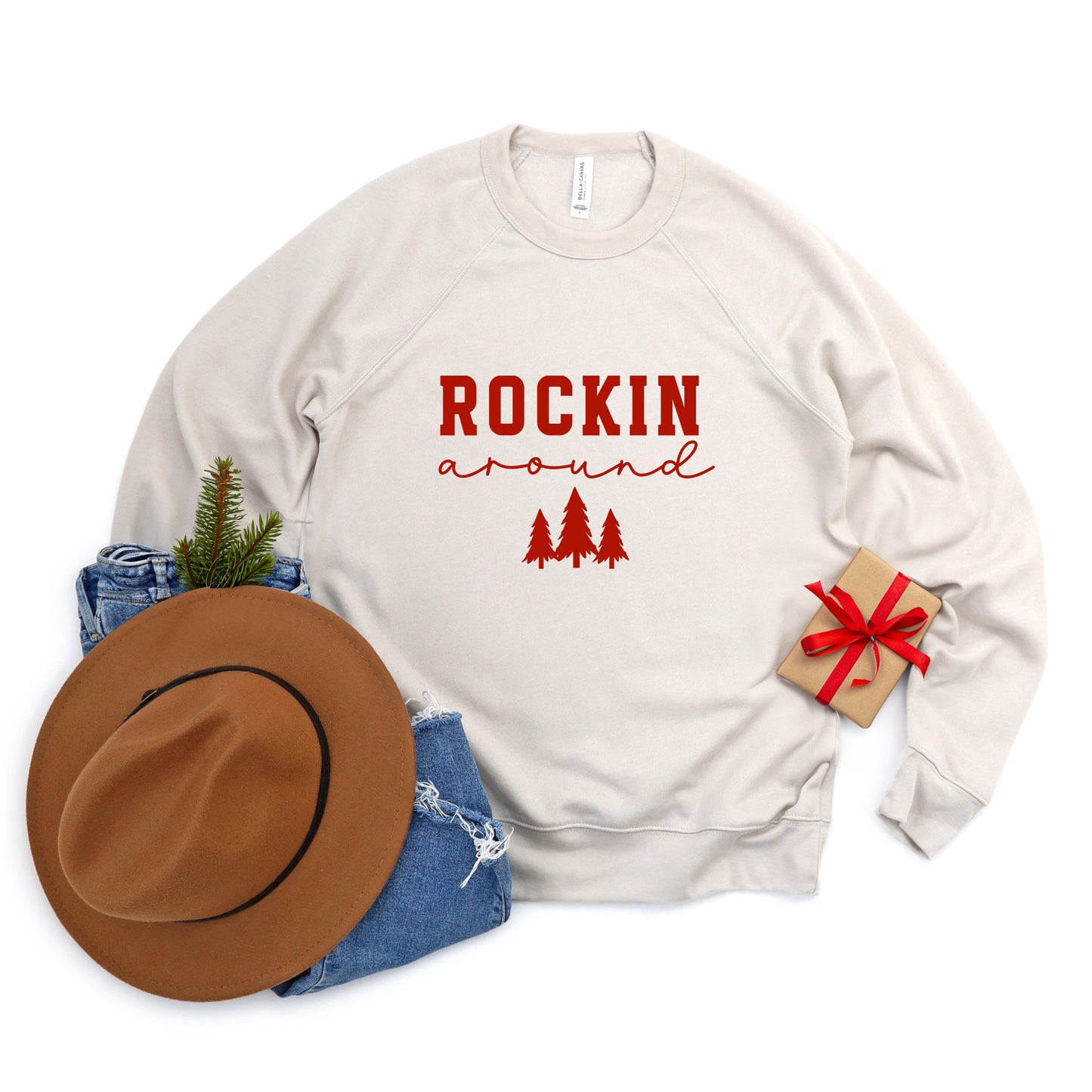 Rockin' Christmas Tree | Bella Canvas Sweatshirt