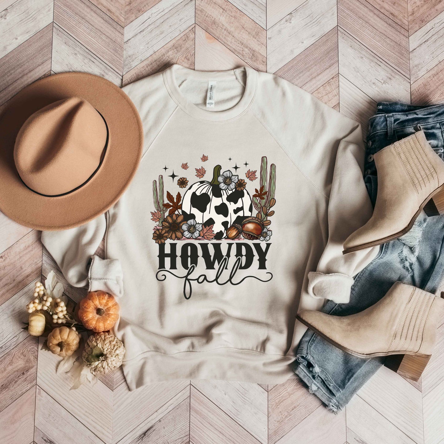 Howdy Fall Pumpkin | Bella Canvas Sweatshirt
