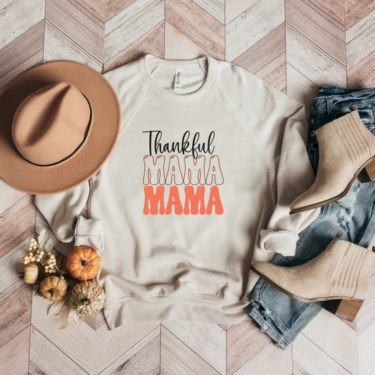 Thankful Mama Stacked | Bella Canvas Sweatshirt