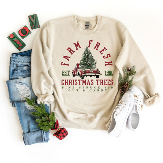 Farm Fresh Truck and Tree | Sweatshirt