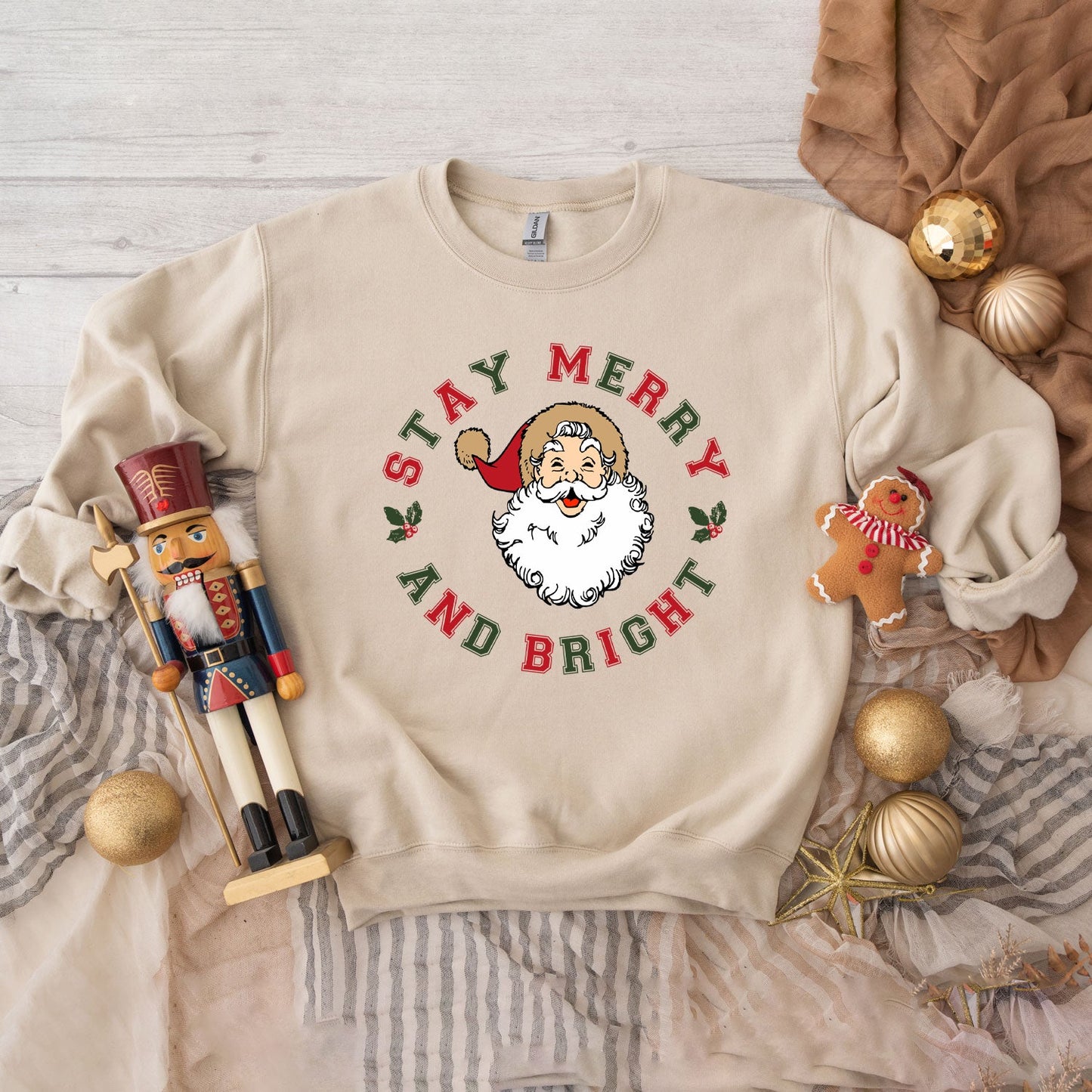 Stay Merry and Bright Circle |Sweatshirt