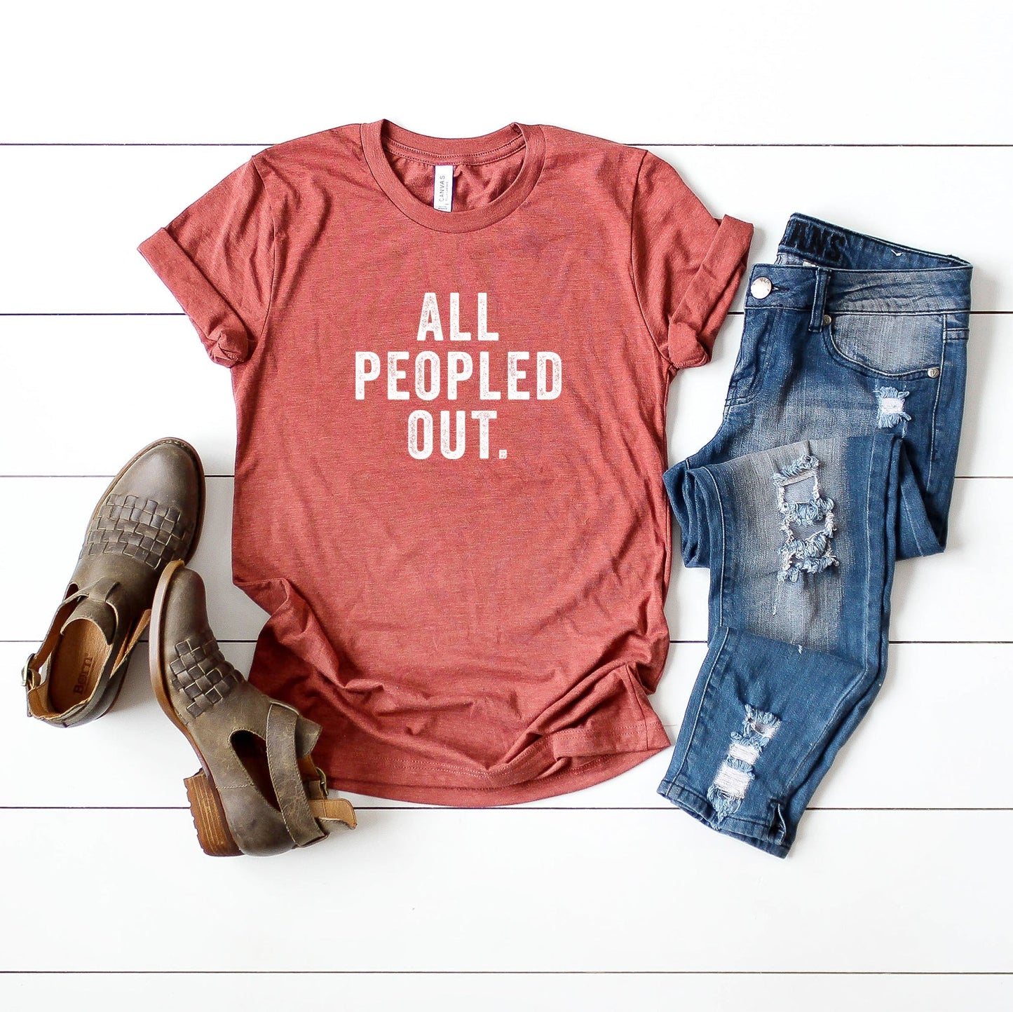 All Peopled Out | Short Sleeve Crew Neck