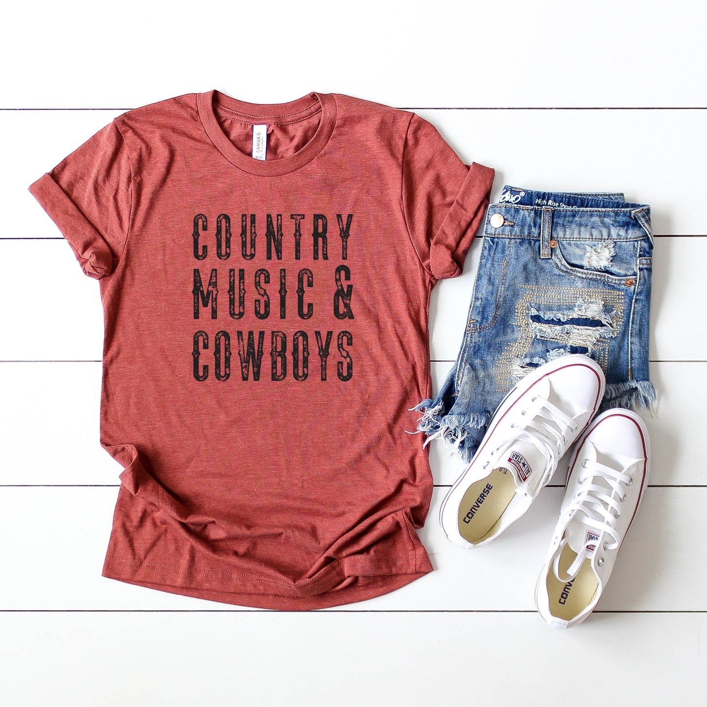 Country Music and Cowboys | Short Sleeve Crew Neck