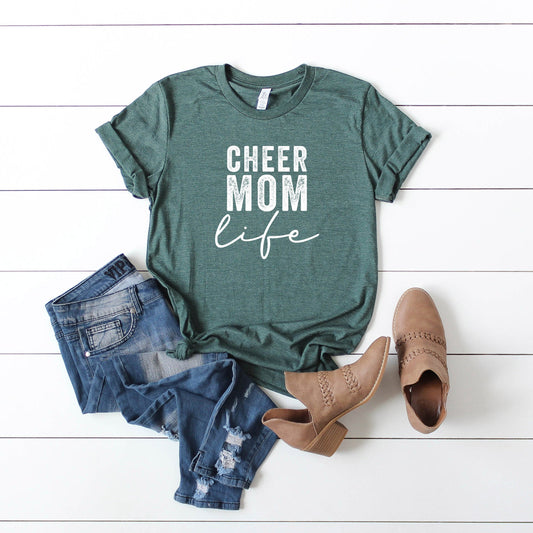 Cheer Mom Life | Short Sleeve Crew Neck