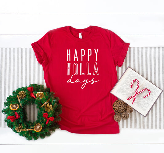 Happy Holla Days | Short Sleeve Crew Neck