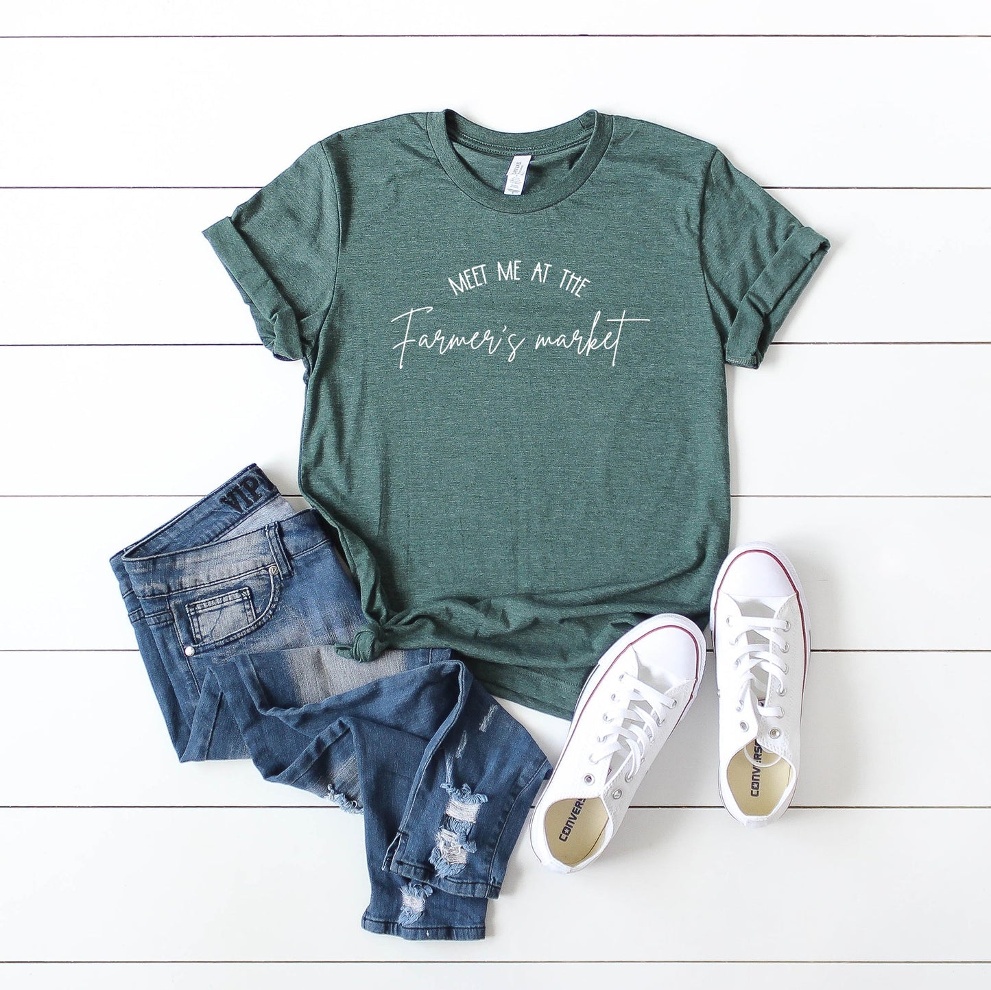 Meet me at the Farmer's Market | Short Sleeve Crew Neck