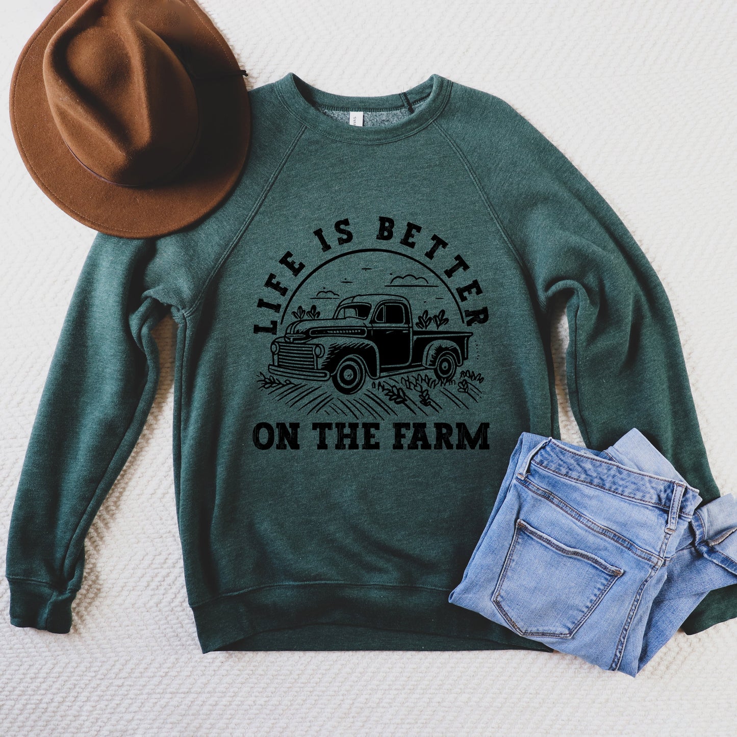 Better on the Farm Truck | Bella Canvas Sweatshirt