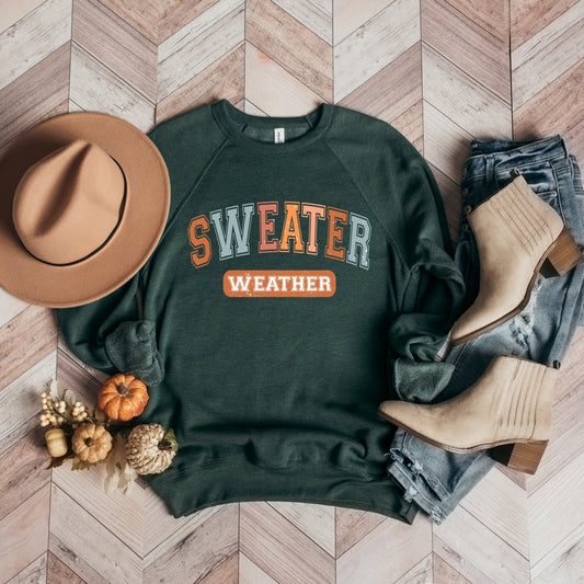 Varsity Sweater Weather | Bella Canvas Premium Sweatshirt