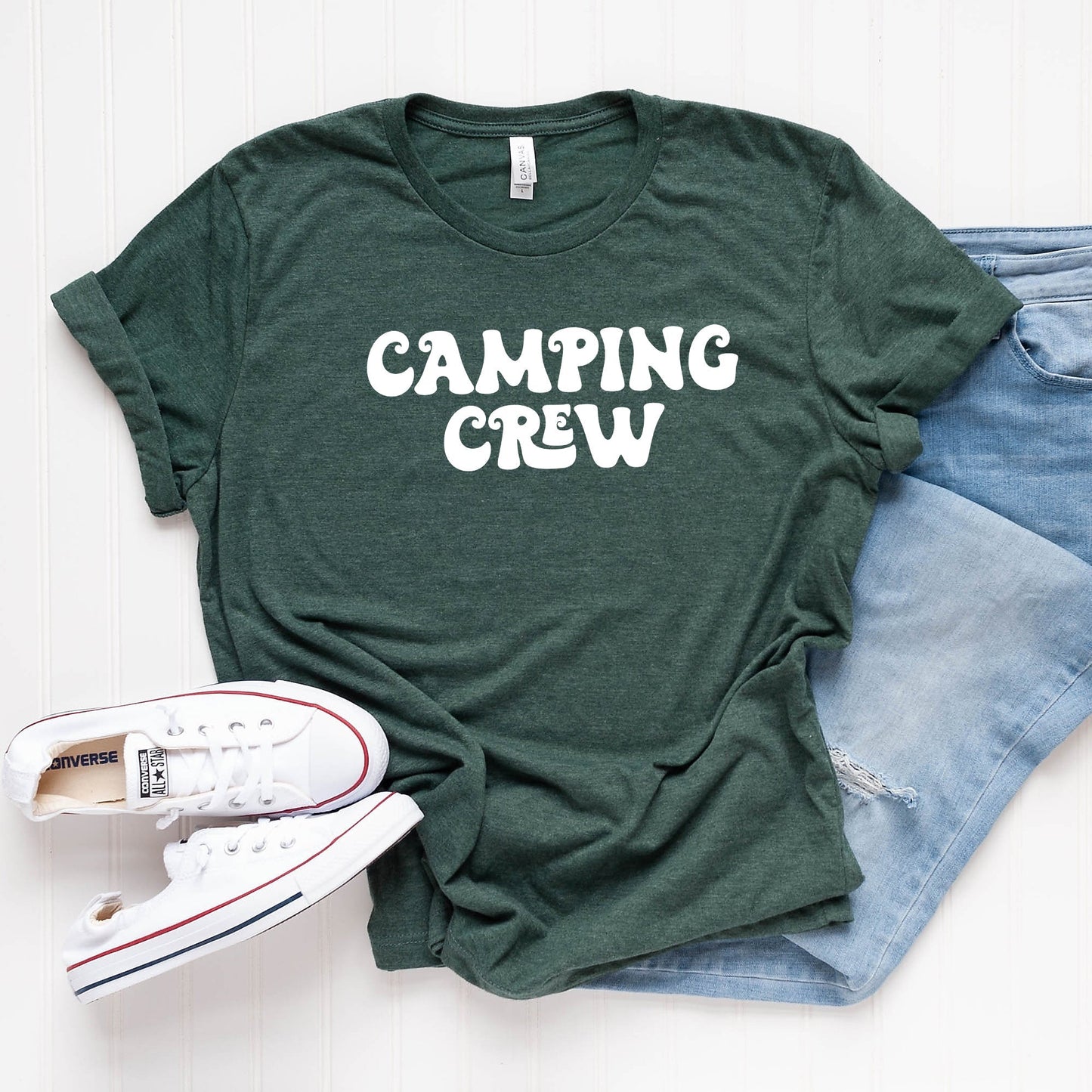 Camping Crew Retro | Short Sleeve Crew Neck