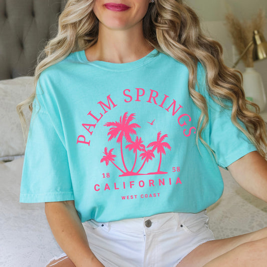 Palm Spring Palm Trees | Garment Dyed Short Sleeve Tee