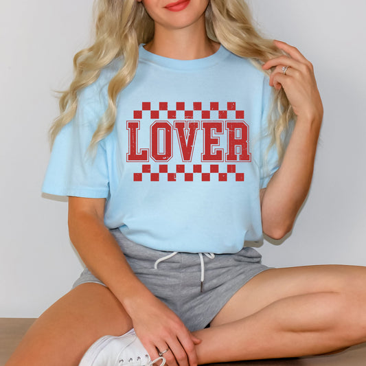 Lover Distressed Checkered | Garment Dyed Tee