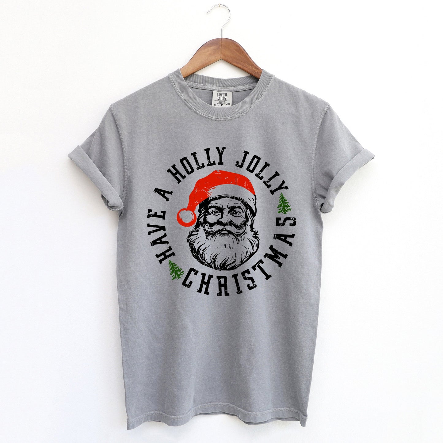 Holly Jolly Santa | Garment Dyed Tee