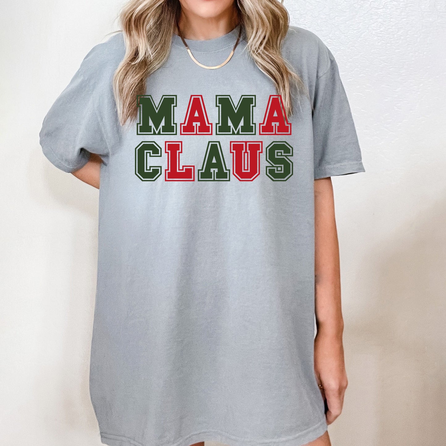 Mama Claus Colorful  | Garment Dyed Tee