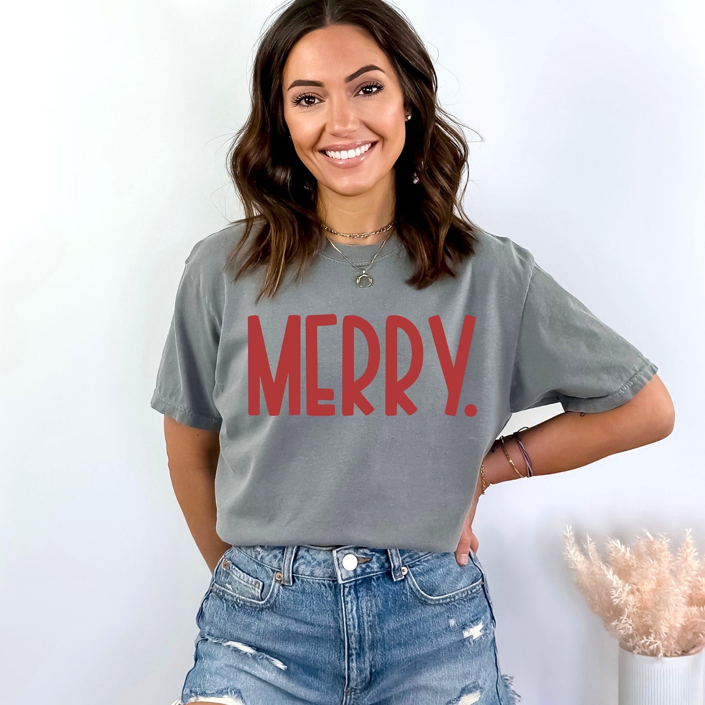 Merry Bold Word | Garment Dyed Tee