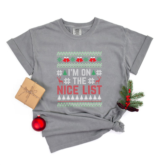 I'm on the Nice List | Garment Dyed Tee