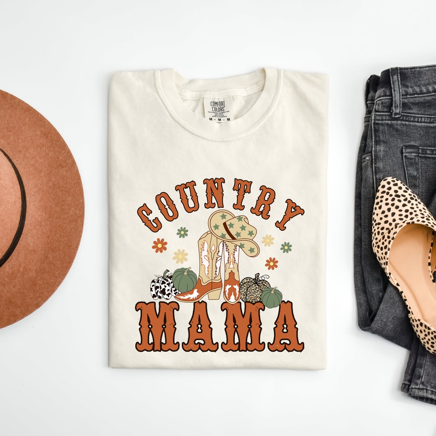 Country Mama Boots | Garment Dyed Tee