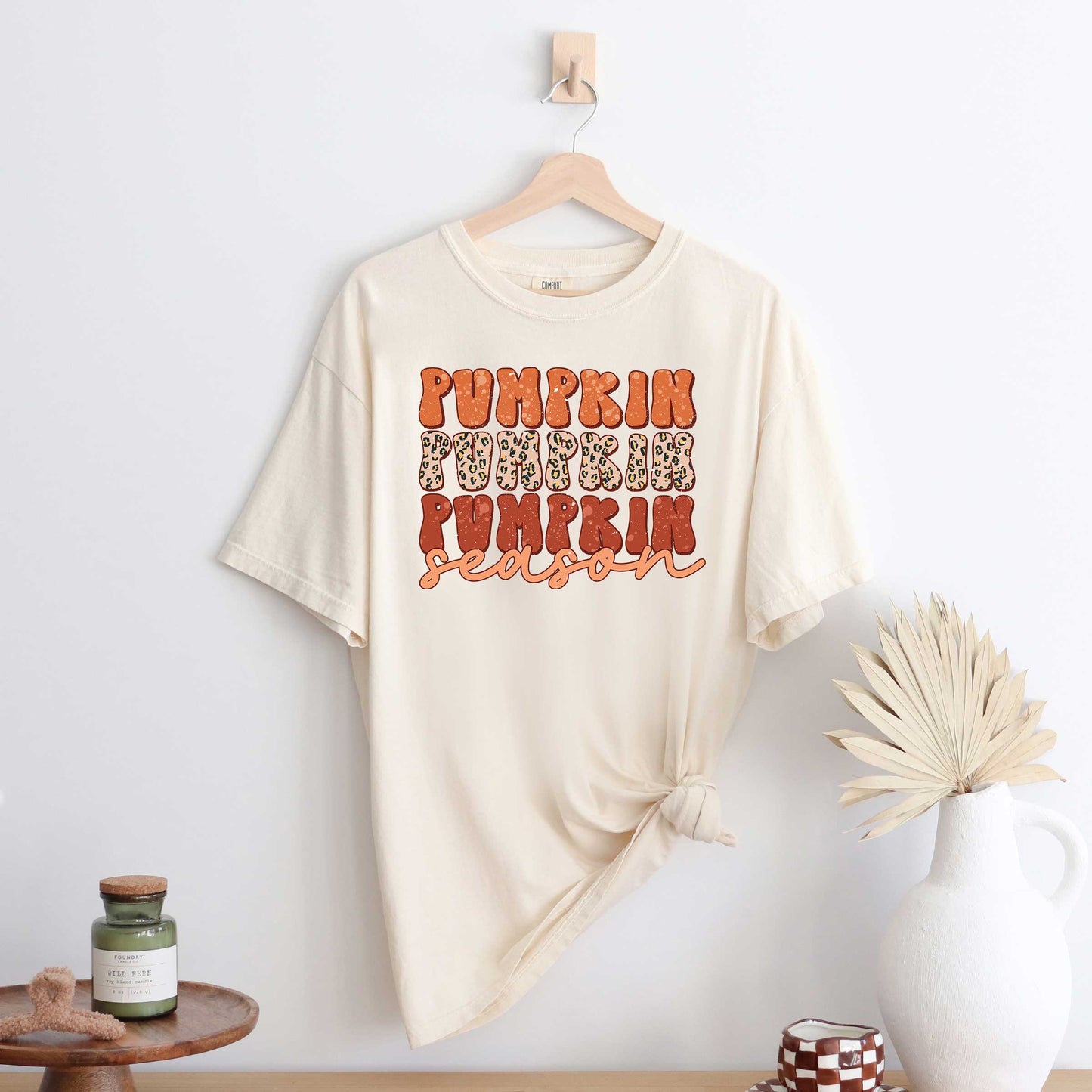 Pumpkin Season Leopard | Garment Dyed Tee