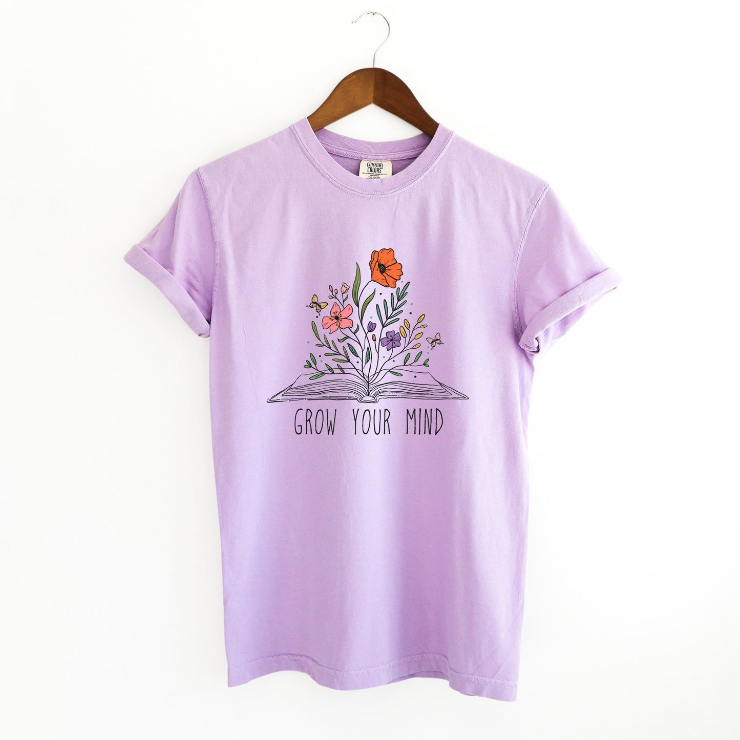 Grow Your Mind Floral | Garment Dyed Short Sleeve Tee