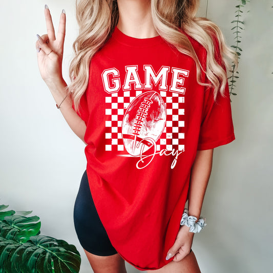 Retro Football Game Day | Garment Dyed Tee