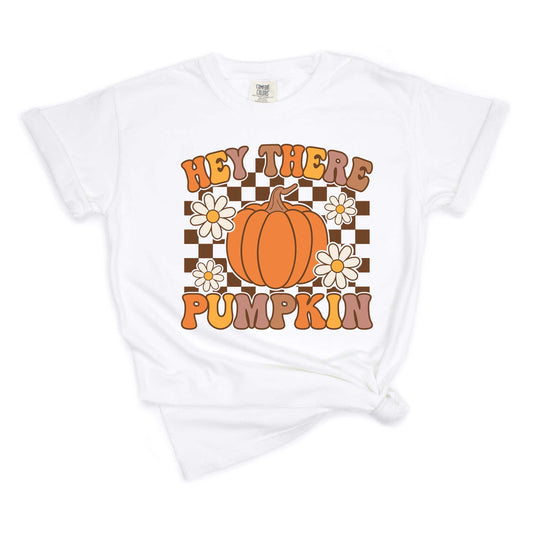Hey There Pumpkin Flowers | Garment Dyed Tee