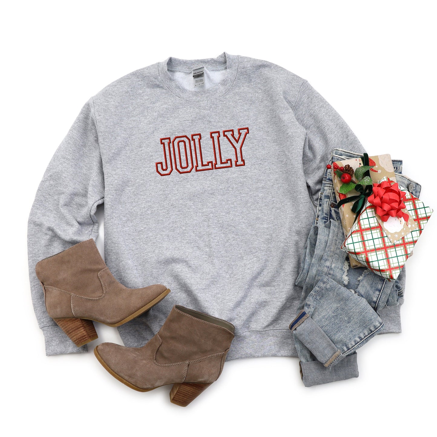 Embroidered Jolly | Sweatshirt