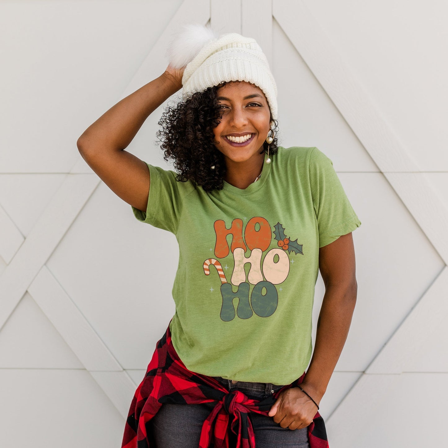 Retro Ho Ho Ho | Short Sleeve Crew Neck