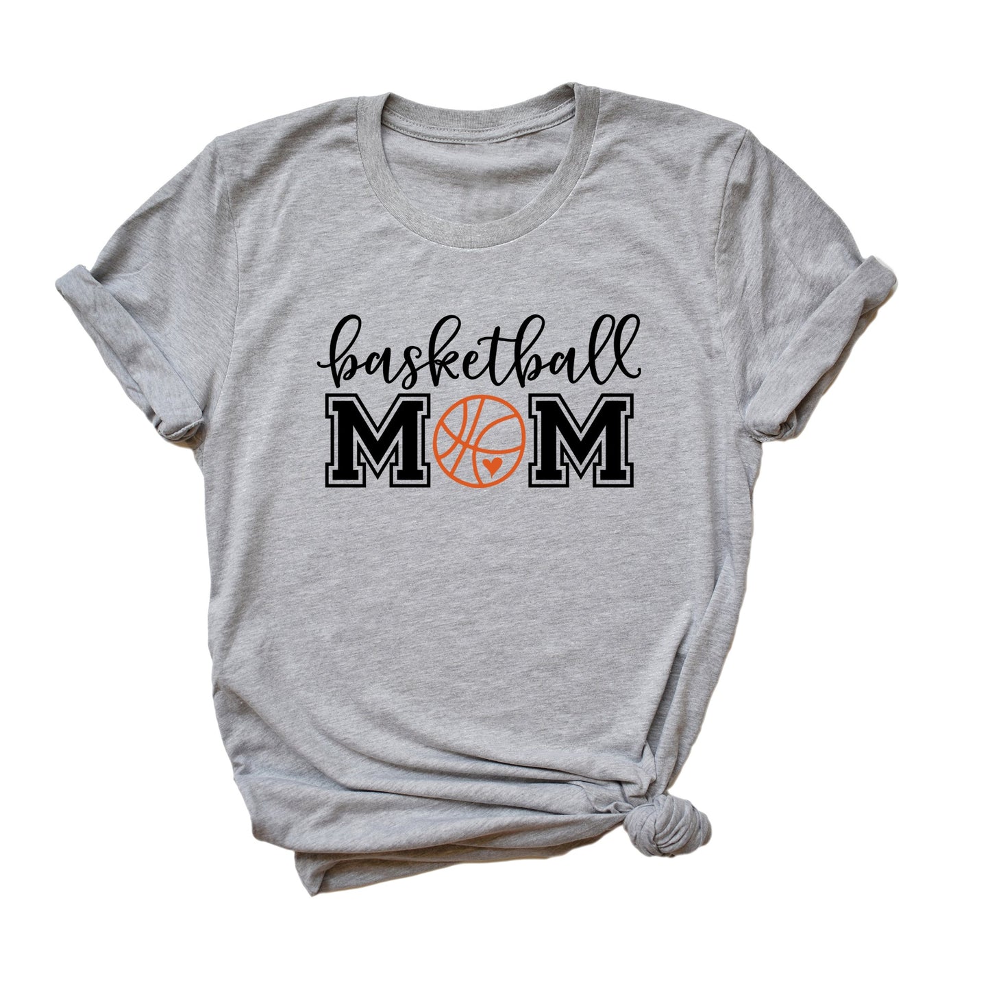 Basketball Mom With Ball | Short Sleeve Crew Neck
