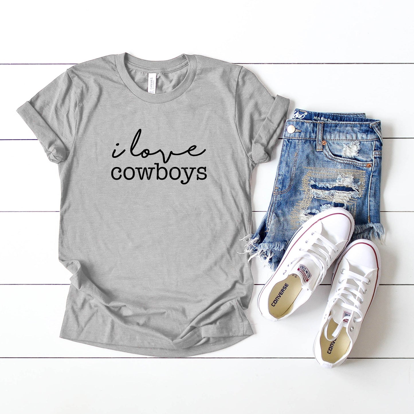 I Love Cowboys | Short Sleeve Crew Neck