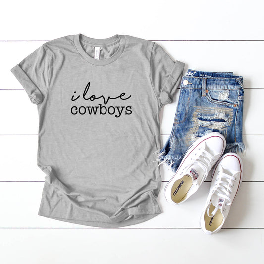 I Love Cowboys | Short Sleeve Crew Neck