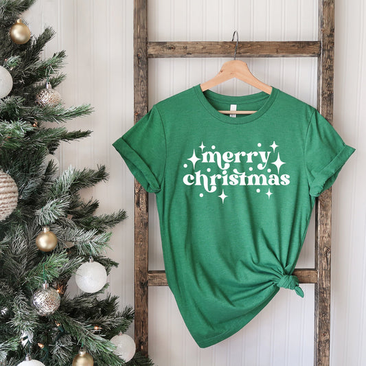Whimsical Merry Christmas | Short Sleeve Crew Neck