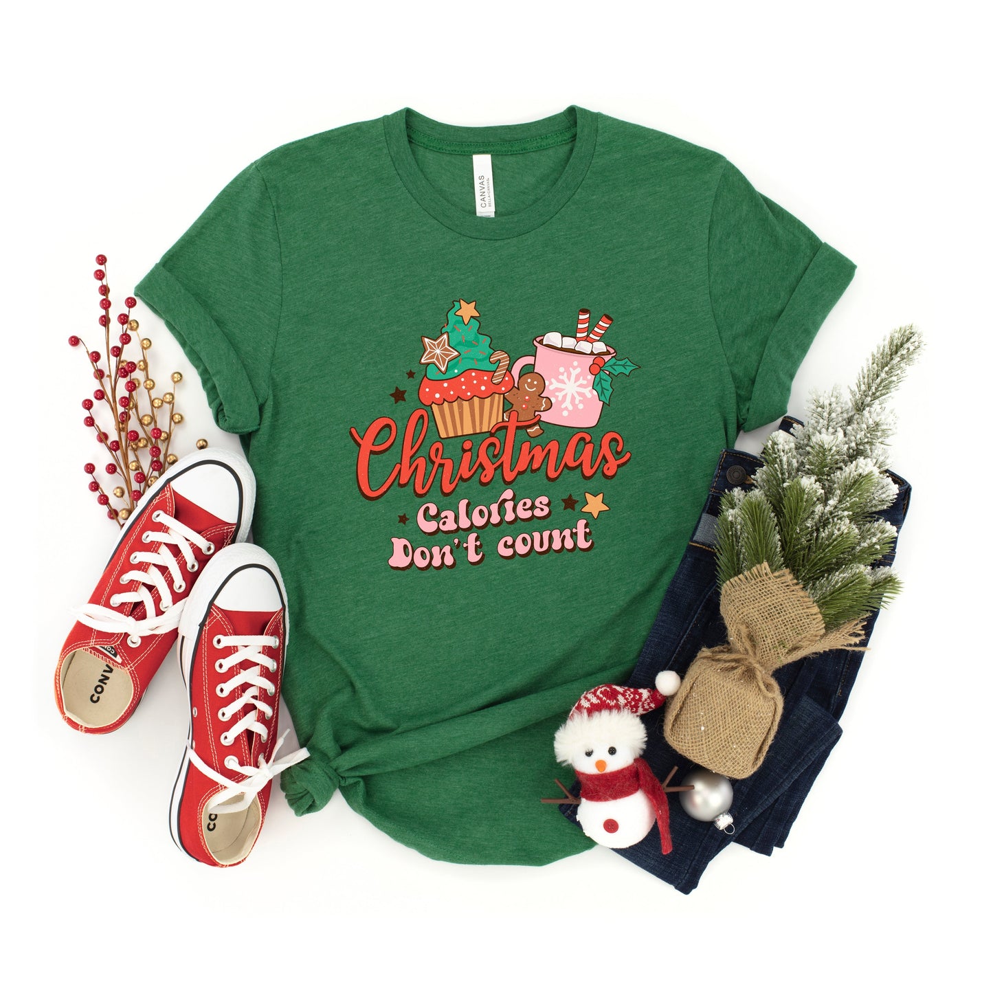 Christmas Calories Don't Count | Short Sleeve Crew Neck
