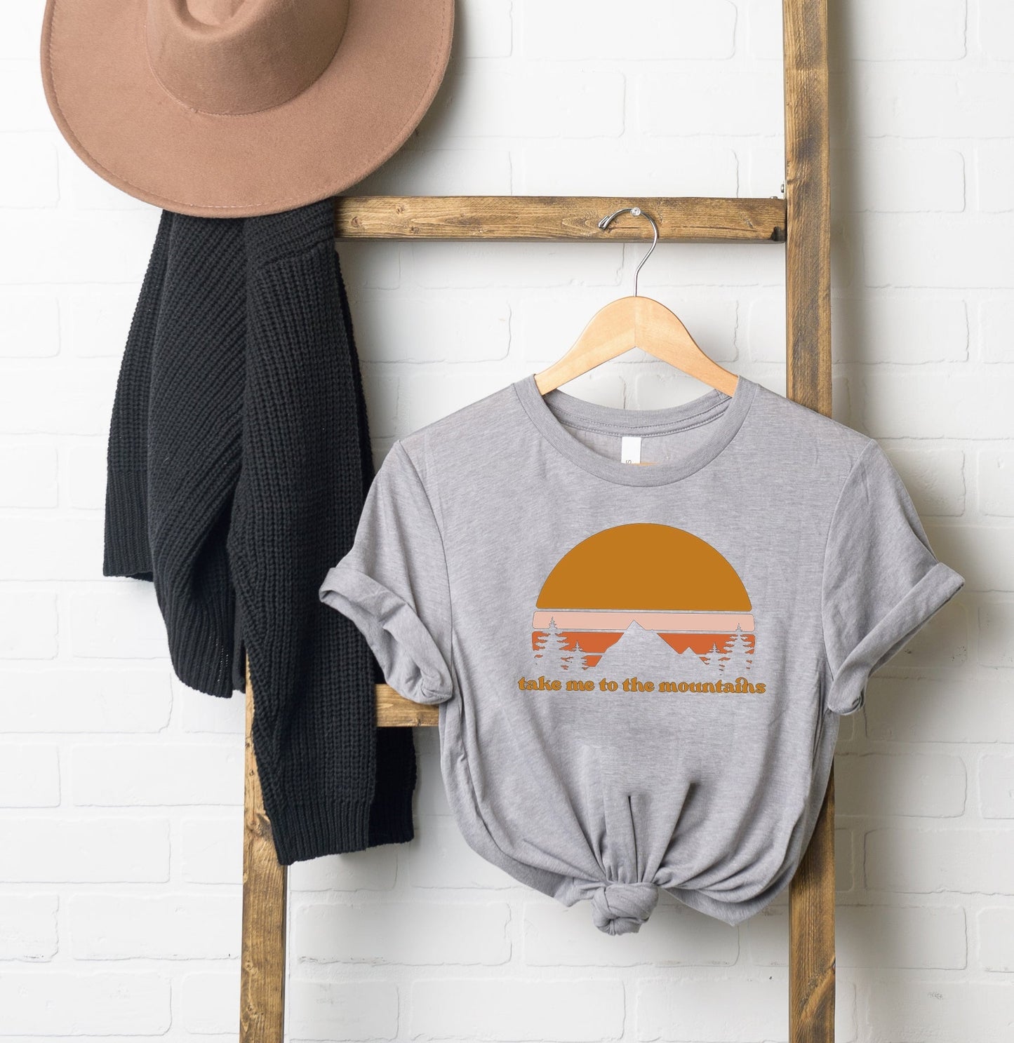 Take Me To The Mountains Sunset | Short Sleeve Crew Neck