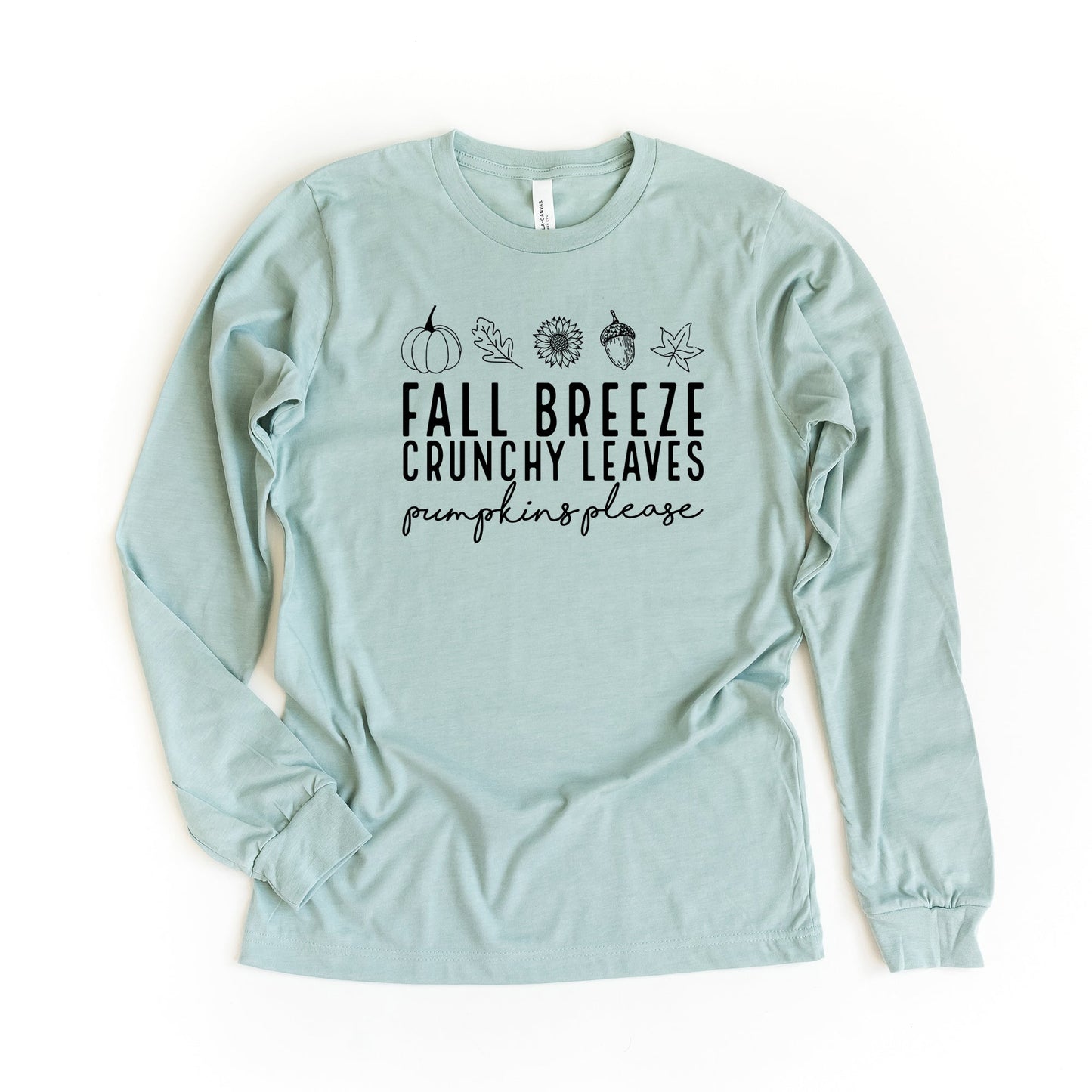Fall Breeze Crunchy Leaves | Long Sleeve Crew Neck